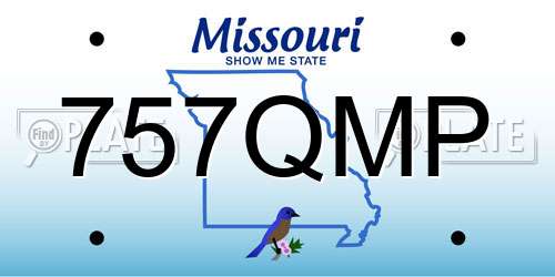 757QMP Missouri License Plate