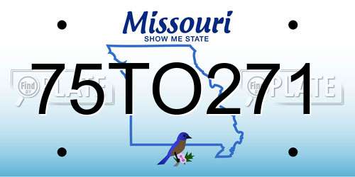 75TO271 Missouri License Plate