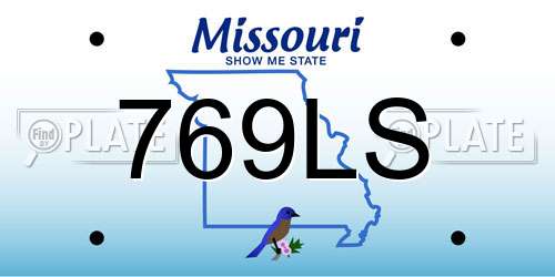 769LS Missouri License Plate
