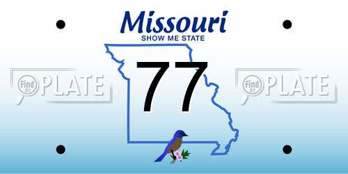 77 Missouri License Plate