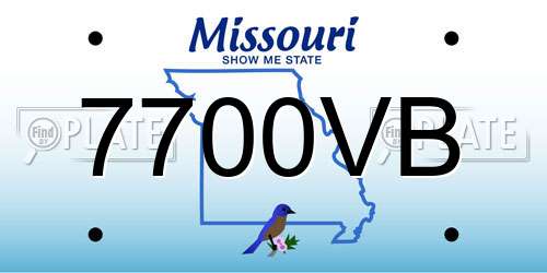7700VB Missouri License Plate
