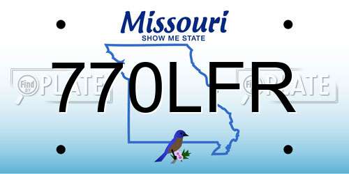 770LFR Missouri License Plate