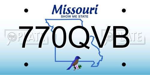 770QVB Missouri License Plate