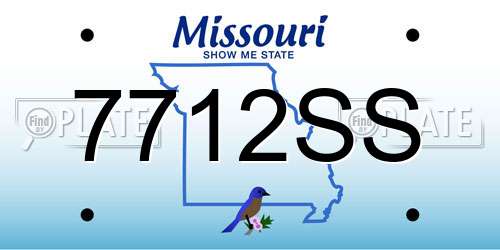 7712SS Missouri License Plate