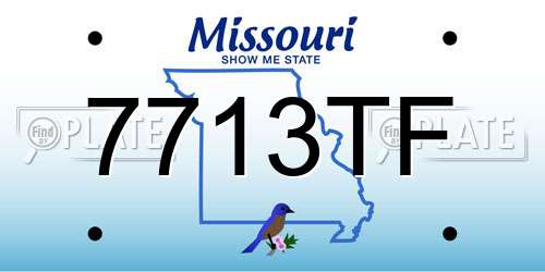 7713TF Missouri License Plate