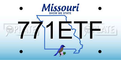 771ETF Missouri License Plate