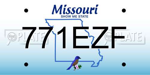 771EZF Missouri License Plate