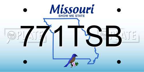 771TSB Missouri License Plate