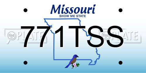 771TSS Missouri License Plate