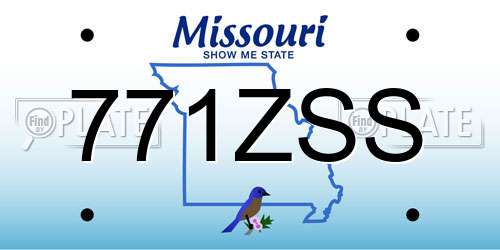 771ZSS Missouri License Plate