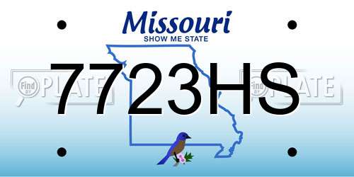 7723HS Missouri License Plate