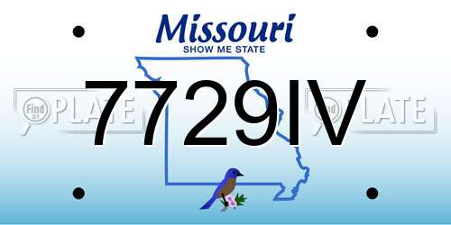 7729IV Missouri License Plate