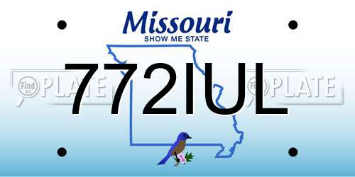 772IUL Missouri License Plate