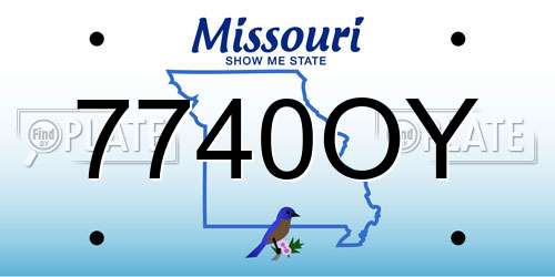 7740OY Missouri License Plate
