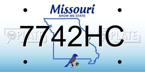 7742HC Missouri License Plate