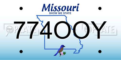 774OOY Missouri License Plate