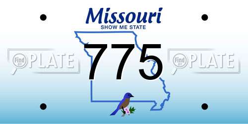 775 Missouri License Plate