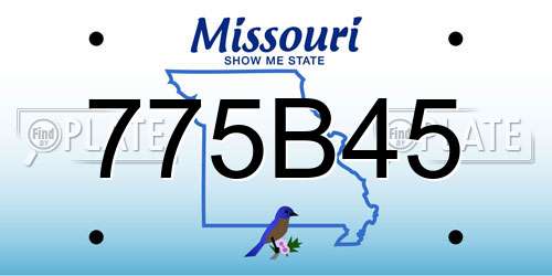 775B45 Missouri License Plate