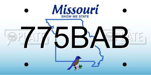 775BAB Missouri License Plate