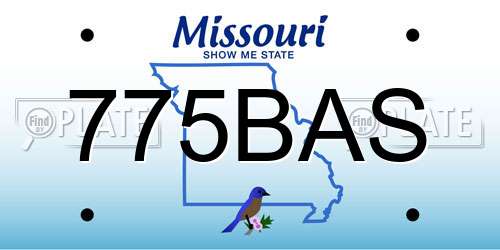 775BAS Missouri License Plate