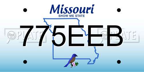 775EEB Missouri License Plate
