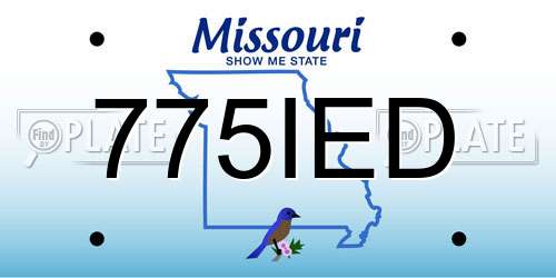 775IED Missouri License Plate