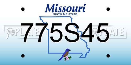 775S45 Missouri License Plate