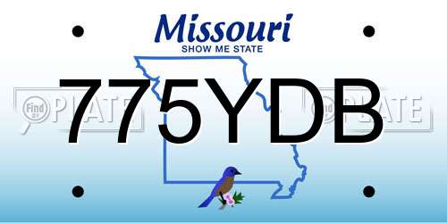 775YDB Missouri License Plate