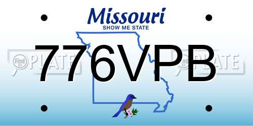 776VPB Missouri License Plate