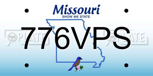 776VPS Missouri License Plate