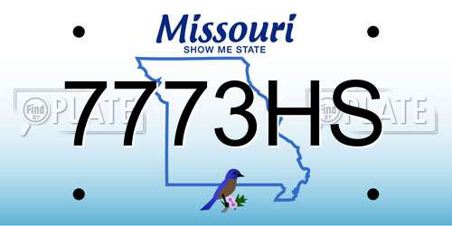 7773HS Missouri License Plate