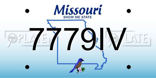 7779IV Missouri License Plate