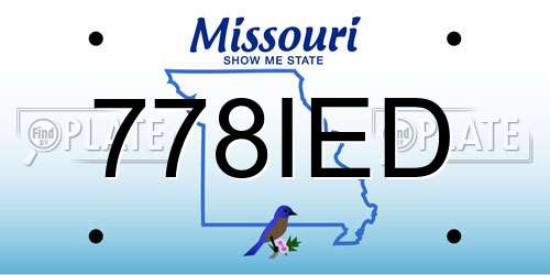 778IED Missouri License Plate