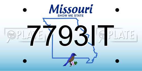 7793IT Missouri License Plate