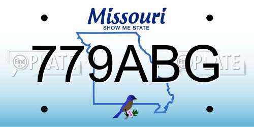 779ABG Missouri License Plate