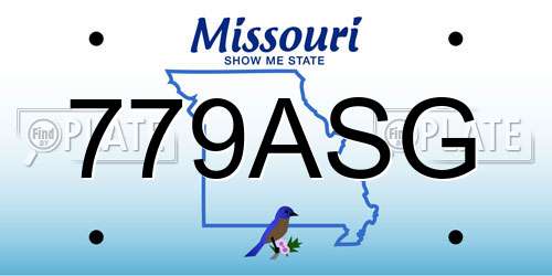 779ASG Missouri License Plate