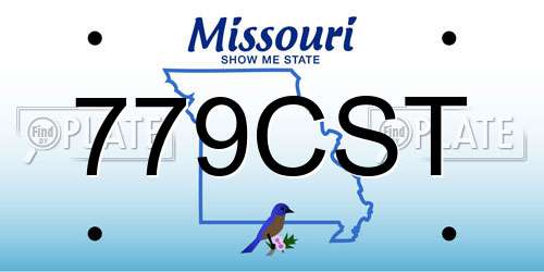 779CST Missouri License Plate