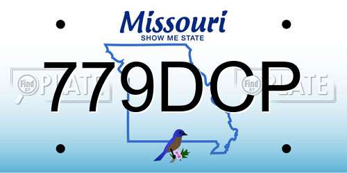 779DCP Missouri License Plate
