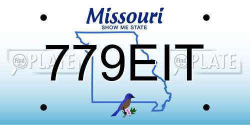 779EIT Missouri License Plate