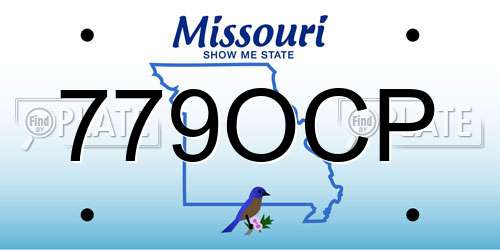 779OCP Missouri License Plate