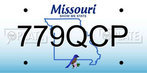 779QCP Missouri License Plate