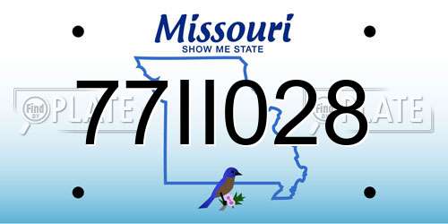 77II028 Missouri License Plate