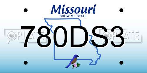 780DS3 Missouri License Plate