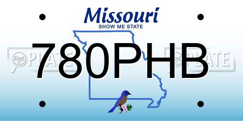 780PHB Missouri License Plate