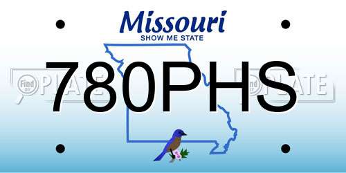 780PHS Missouri License Plate