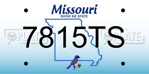 7815TS Missouri License Plate