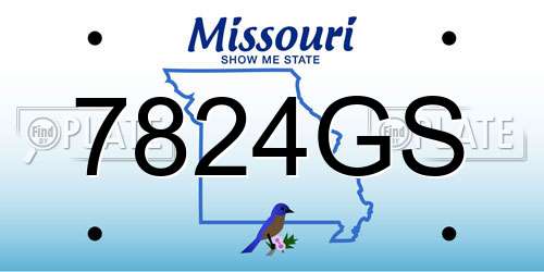 7824GS Missouri License Plate