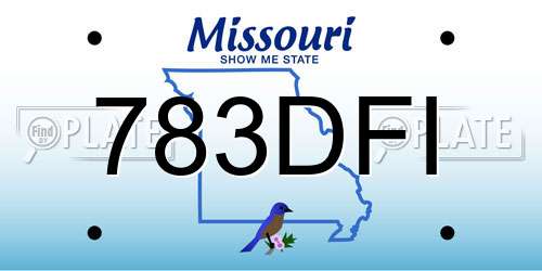 783DFI Missouri License Plate