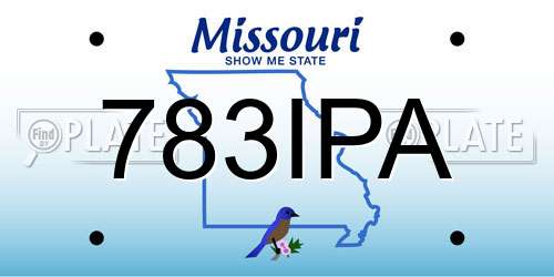 783IPA Missouri License Plate