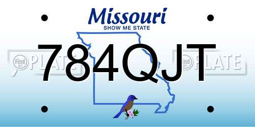 784QJT Missouri License Plate